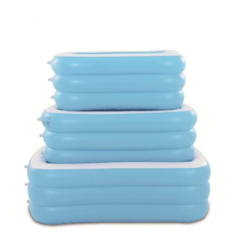

130/150/196cm Square Children Inflatable Swimming Pool Portable Adults Kids Bathing Tub Home Use Paddling Pool Baby Play Water