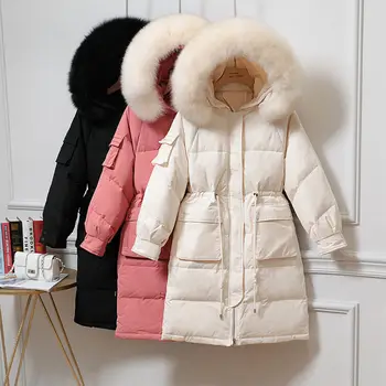 

Women's Winter Down Jacket Long 2020 New Down Jackets For Women Down Coat Female Jacket Large Fur Collar