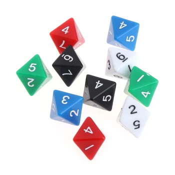 

10pcs 8 Sided Acrylic Number Dice Family Party Bar Board Game DND Accessories Q1FF