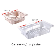 1 шт. растягивающийся Многофункциональный кухонный ящик для хранения холодильника полка холодильника с морозильной камерой держатель выдвижной ящик Домашний Органайзер