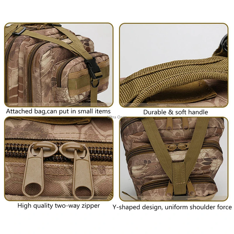 30L Military Tactical Backpack Men Camouflage Sport Bags Women Hiking Camping Hunting Travelling Trekking Rucksacks