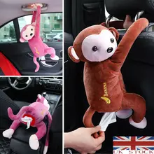FAROOT 1 шт. креативный мультфильм обезьяна бумажная коробка для салфеток висячая плоская коробка для автомобиля домашний офис Декор