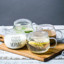 1 шт. Прозрачный большой живот стеклянный стакан чашка для завтрака домашний, для напитков чашка сока молока pf103105