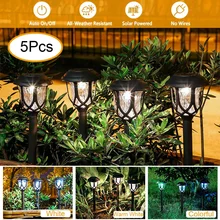 5 шт./компл. Солнечный светодиодный сад тропинка огни водонепроницаемый открытый супер яркий высокий люмен декоративная лампа для сада огни