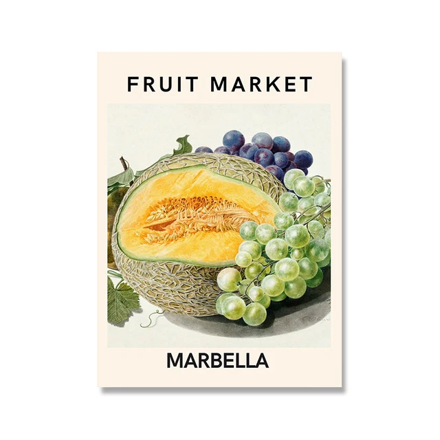 Van Gogh Fruit Market Poster Marbella Canvas Painting ...