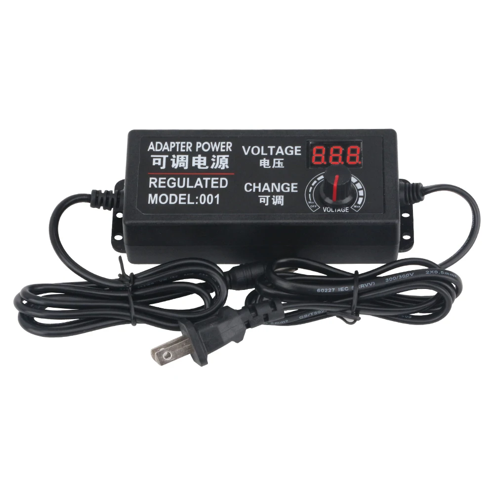 

Power Adapter DC9-24V 3A Led Digital Display Voltage Adjustable Dimmable LED Driver EU/Us Plug AC100-265V Lighting Transformers