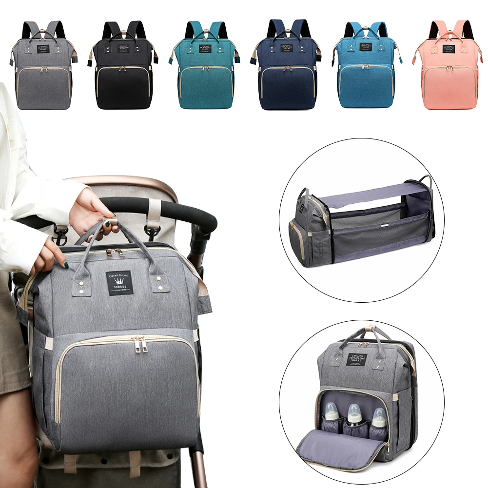 

Multifunctional Portable Mommy Bag Baby Diaper Beds Bags Reinforced Multifunctional Backpack For Child Storage Backpack