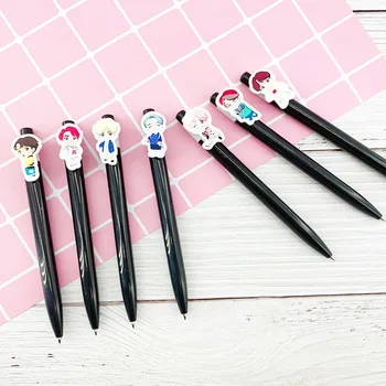 

42pcs/lot new arrival Korean cute cartoon Suga Jimin Jungkook ballpoint pen students gift boys writing pen