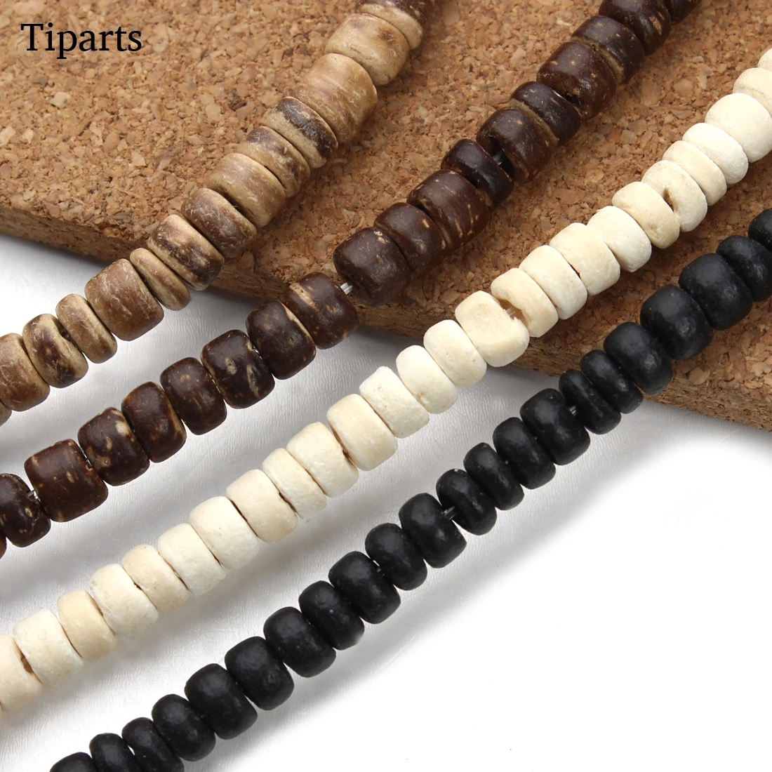 300pcs/string 5mm Round Natural Wood Spacer Beads Wooden Prayer Beads for DIY Necklaces Bracelets Jewelry Making Supplies