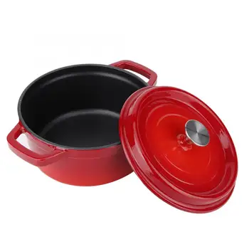 

Kitchen Enameled Non-stick Cast Iron Cookware Oven Pot With Dual Handles Cooking Pots Easy to Clean Household Stew Pot