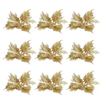 

24Pcs Christmas Simulated Flower Cloth Flower Hanging Adornment Xmas Tree Decor Artificial Flower Fake Ornament
