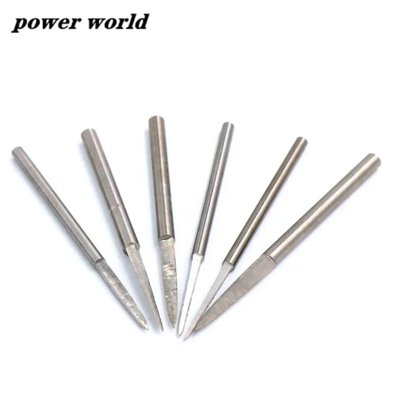 1PCS 2.35mm/3mm Shank Sword Type Lineation Engraving High Speed Steel Grinding Head Drilling Bit Wood Core Hair Carving