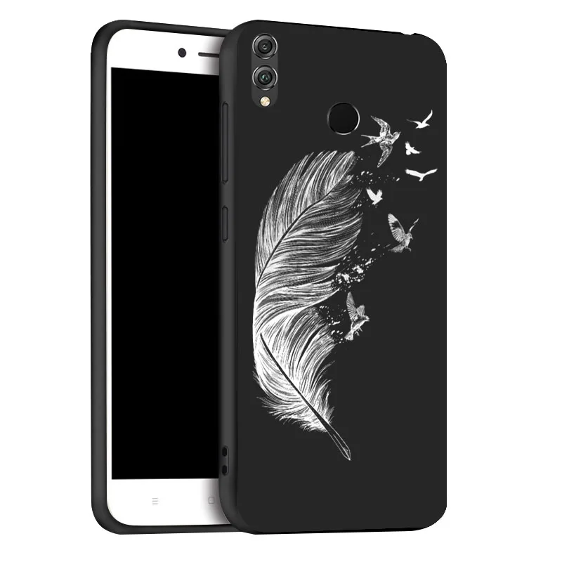Черный кремниевый Honor 8X Мягкий силиконовый чехол из термопластика чехол для huawei Honor Play 8A 9 10 Lite 3 Honor8X Honor8A Чехлы для крышки Fundas бампер