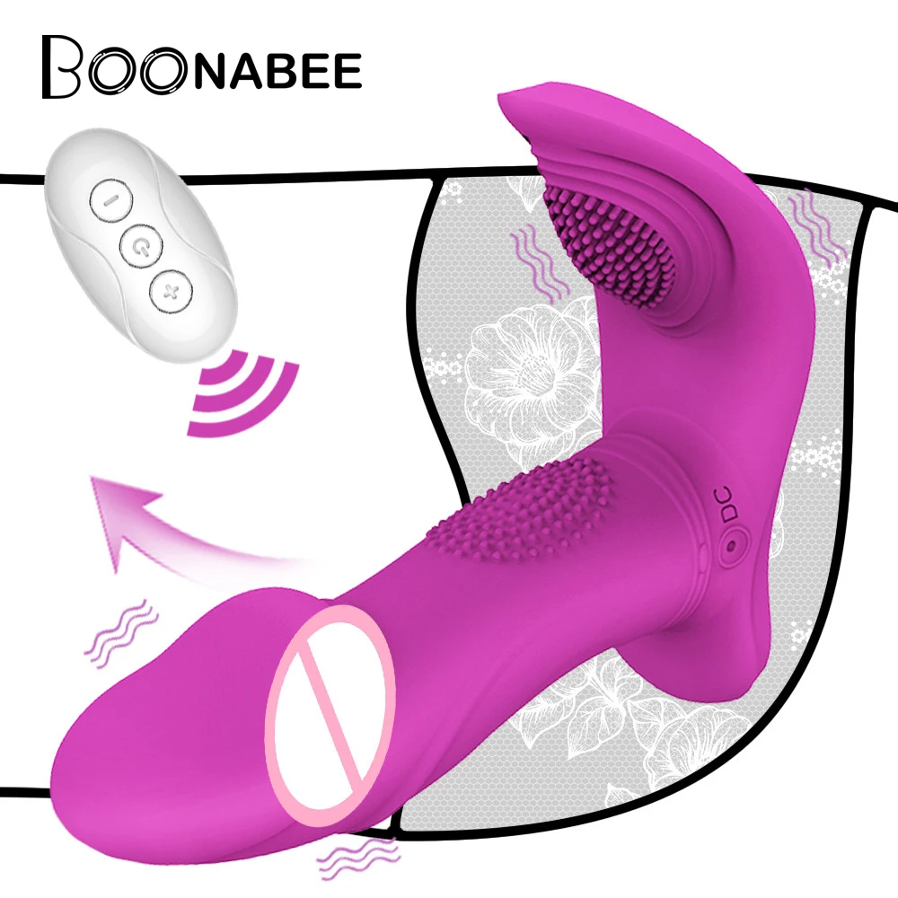 Wearable Dildo G Spot Clitoris Stimulator Remote Control Butterfly Vibrator Panties Double Stimulation Adult Couple Sex Toys | Красота и