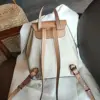 Simple String Close Cover Bagpack Panelled Smiley Ornaments Design College School Bag All-match Cowhide Leather Women Backpack 4