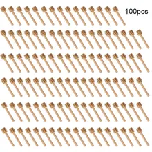 High Quality Honey Stir Bar Mixing Handle Jar Spoon Practical 100Pc Wood Dipper Honey Long Stick Supplies Honey Kitchen Tools