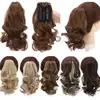 S-noilite Short Wavy Ponytail Claw Jaw in Hairpiece Synthetic Clip in Hair tail for women Black Brown Pony Tail 1