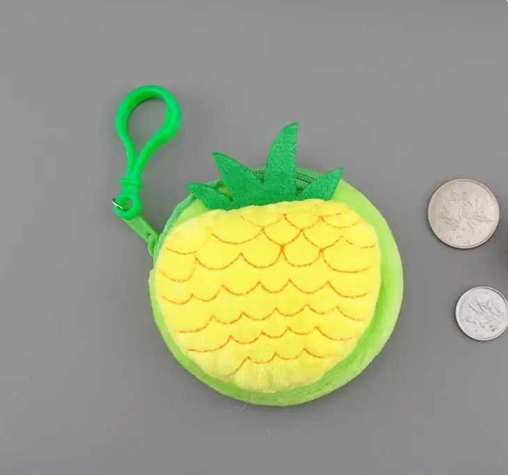 3D фрукты плюшевая Подвеска Игрушка Кукла раскладушка кукла пластиковая пряжка Плюшевые игрушки для брелка 9 см 10 видов w18 wj04 - Цвет: 3