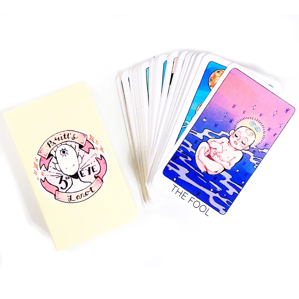 Britt'S Third Eye Tarot Britts Third Eye Tarot Deck wih Guidebook Card Game Board 3