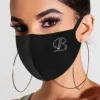 Fashion 26 Letter Print Masks Letter Ice Silk Cotton Mask Adult Washable Reusable Pm2.5 Protection Face Mask Black Mascarillas 3