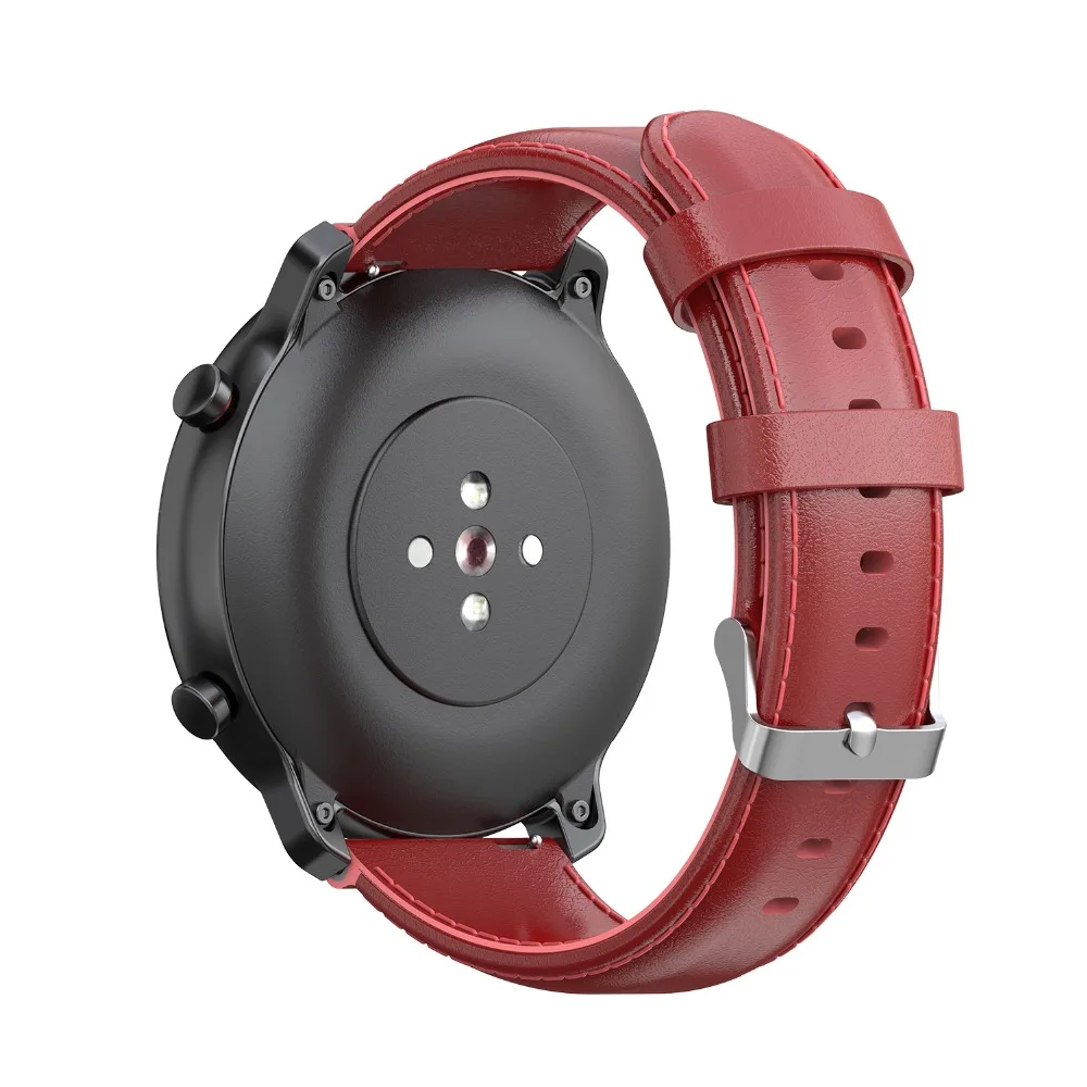 Ремешок для часов PU для Xiaomi Huami AMAZFIT GTR 47 мм 42 мм смарт часы кожаный ремешок аксессуары для AMAZFIT Stratos 2 2S