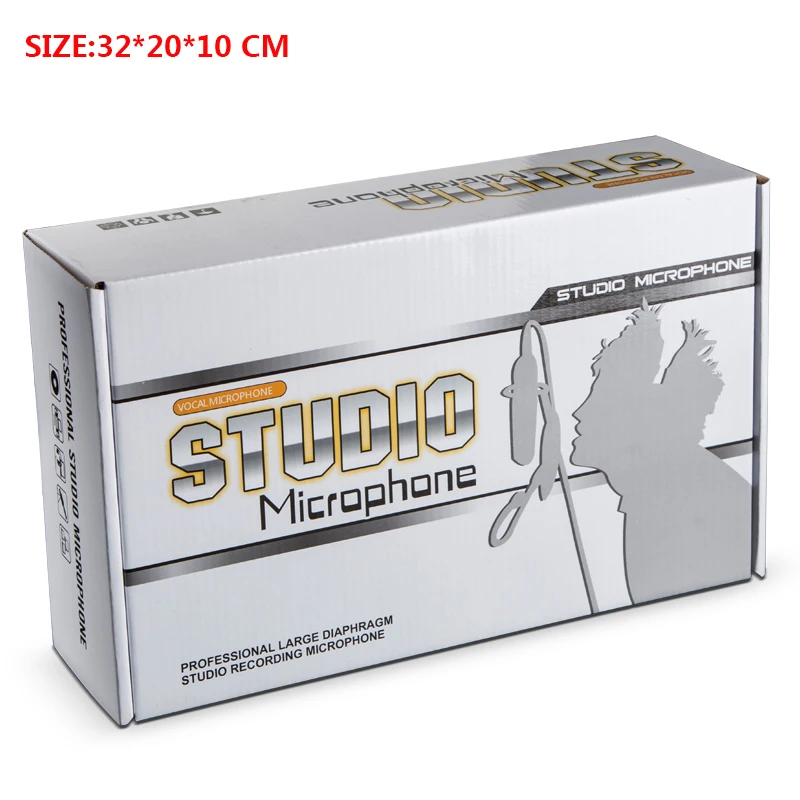Meu microfone profissional do estúdio da gravação