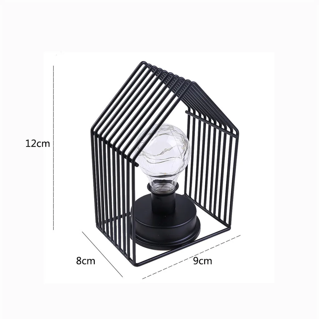 Creative Holiday Retro Iron Art Minimalist Hollow Table Lamps Reading Lamp Night Light Bedroom Desk Lighting Home Decoration