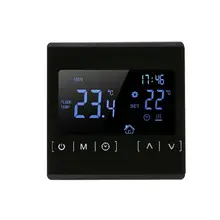 High-power High-power Electric Heating Floor Heating Thermostat Touch Screen Black Backlight Dual-temperature Dual-control Floor