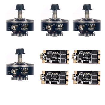 

DIY FPV Racing Drone Parts Motor ESC Combo 2306 2400KV Brushless Motor 3~4S with Razor32 V2 35A BLheli_32 ESC 4PCS/set