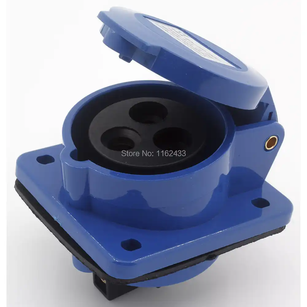 16A 2P E 3 pin 220 240V IP44 413 однофазный splashproof промышленная Монтажная розетка|socket|socket head cap