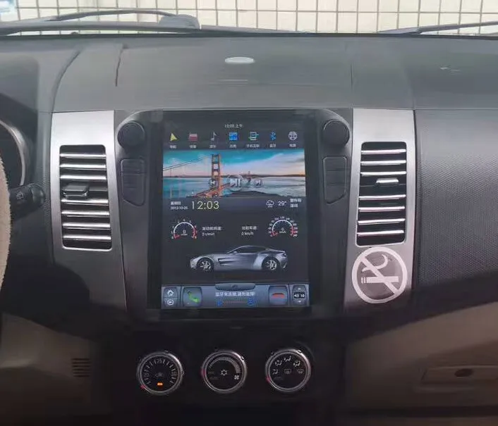 10 4 ''вертикальный экран Tesla Style Android 9 0 автомобильный DVD GPS плеер для MITSUBISHI outlander