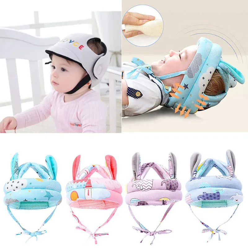 Gorros ajustables de protección para la cabeza de bebé, Protector de almohada para la cabeza, tapón cojín para aprender a caminar