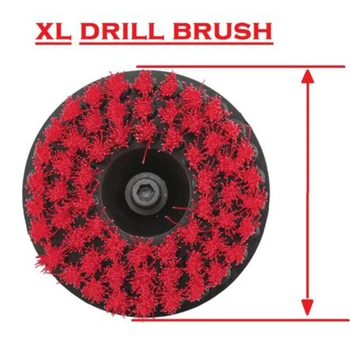 

5 Round Brush Scrubber Drill Attachment Car Carpet Tile Kitchen Cleaning Tool