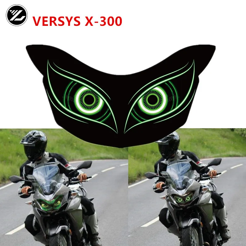 Motorcycle accessories Front Fairing Headlight Guard Sticker Head light protection Sticker for KAWASAKI VERSYS X-300 2017