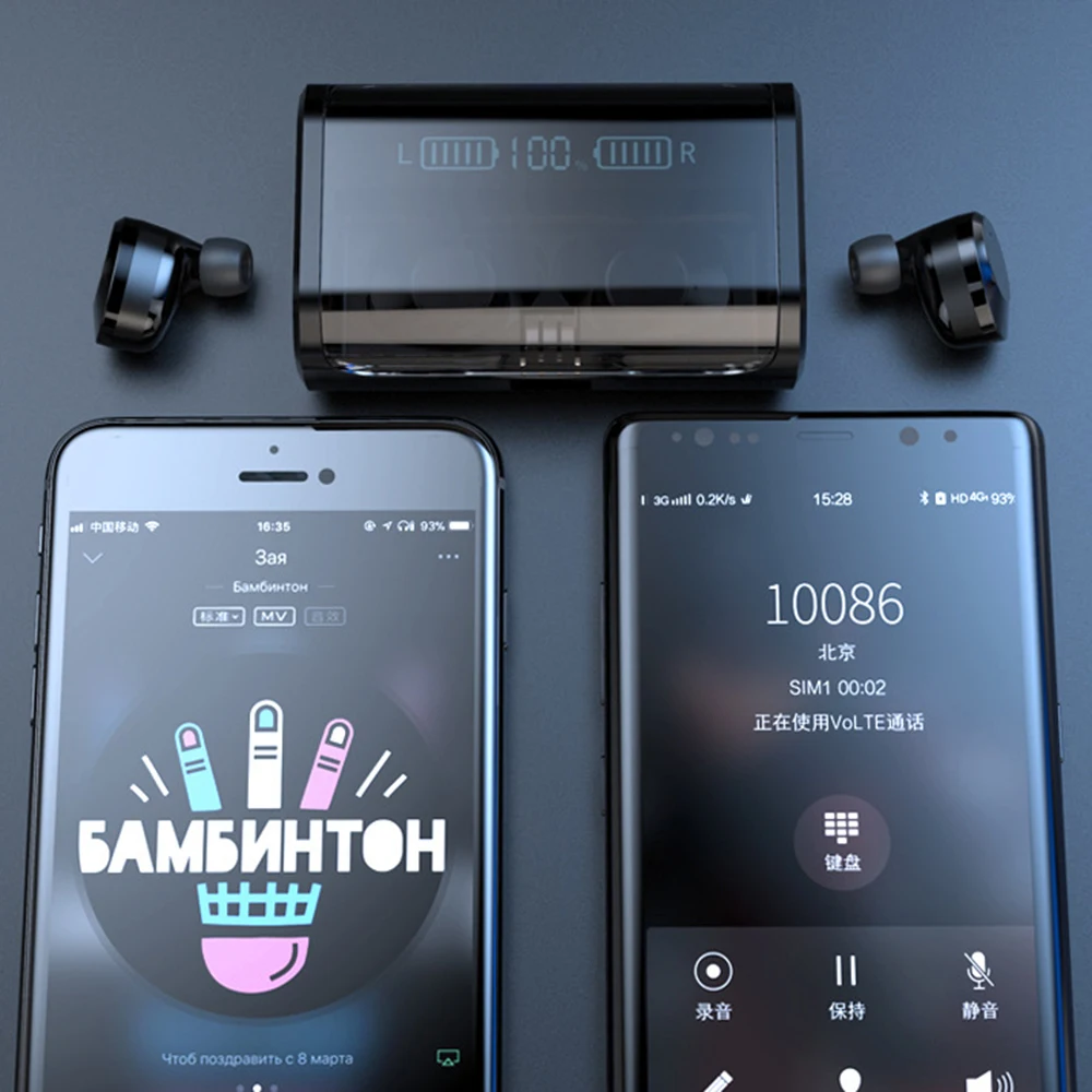 G06 наушники вкладыши TWS True Беспроводной Bluetooh 5 0 in Ear Наушники с авто пара гарнитуры