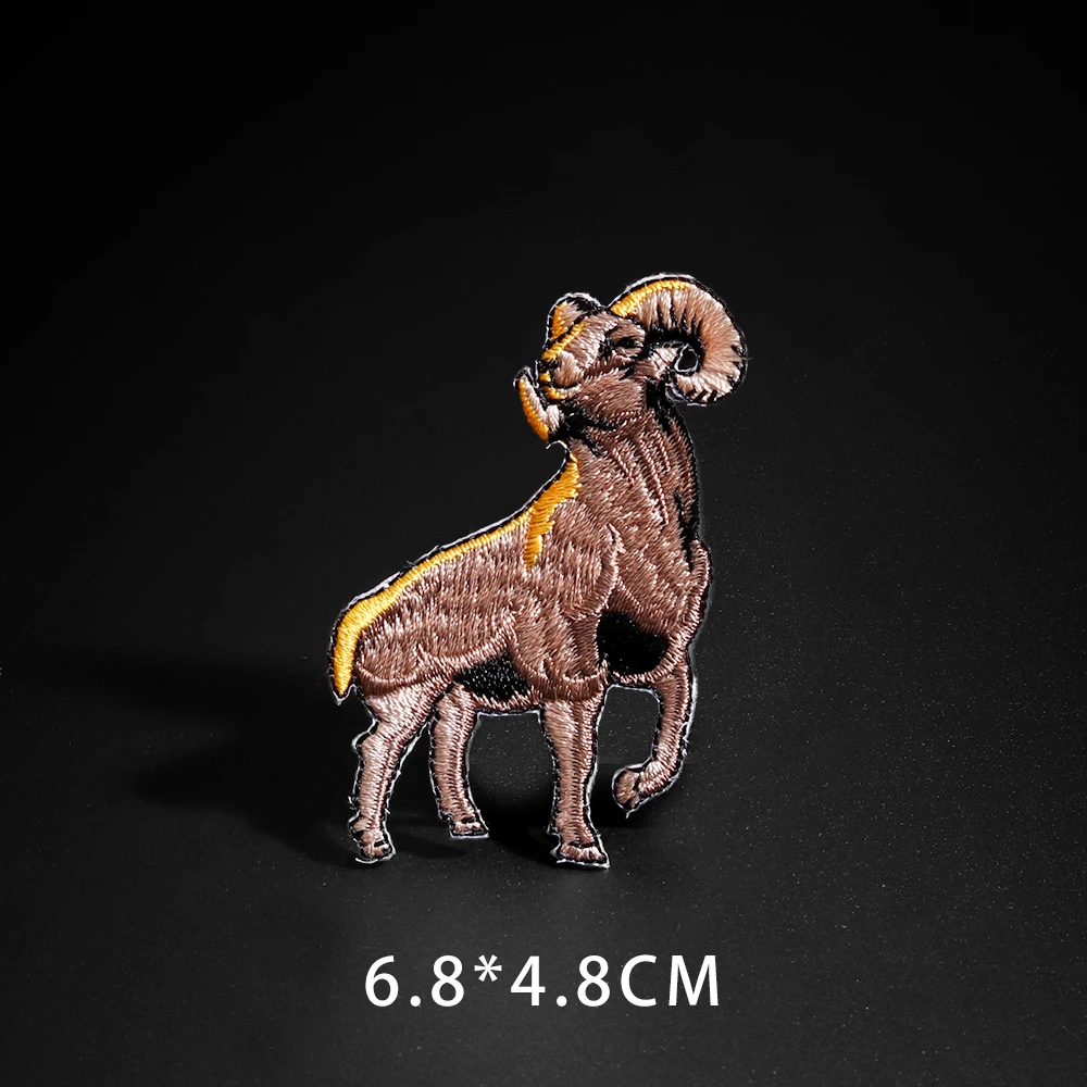 Волк тигр Слон панк нашивки в виде животных вышивка металлик слон Коза ткань для кошек аппликации 3D Diy мультфильм ткань для кошек es Декор