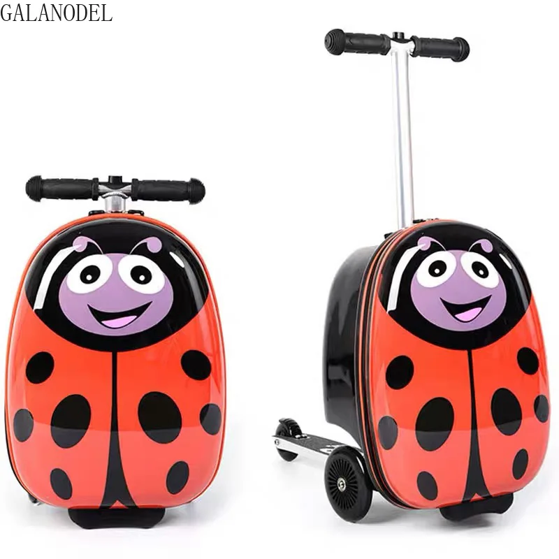 

Kids Scooter Rolling Suitcase Lazy Trolley Case Skateboard Luggage for Children's Travel Suitcase on Wheels Baby Luggage