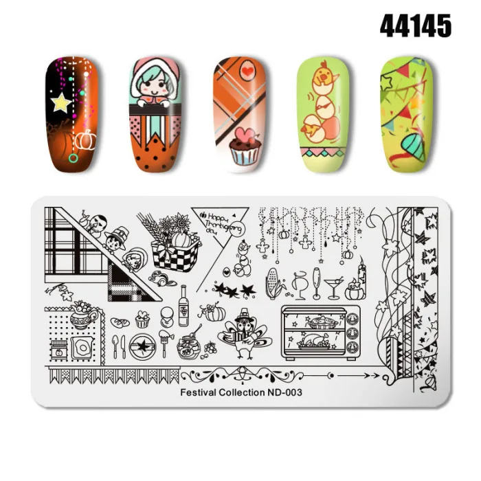 Гвоздь штамповки маникюрный шаблон Изображение Шаблон пластины дизайн ногтей шаблон для печати Прямая поставка SMJ