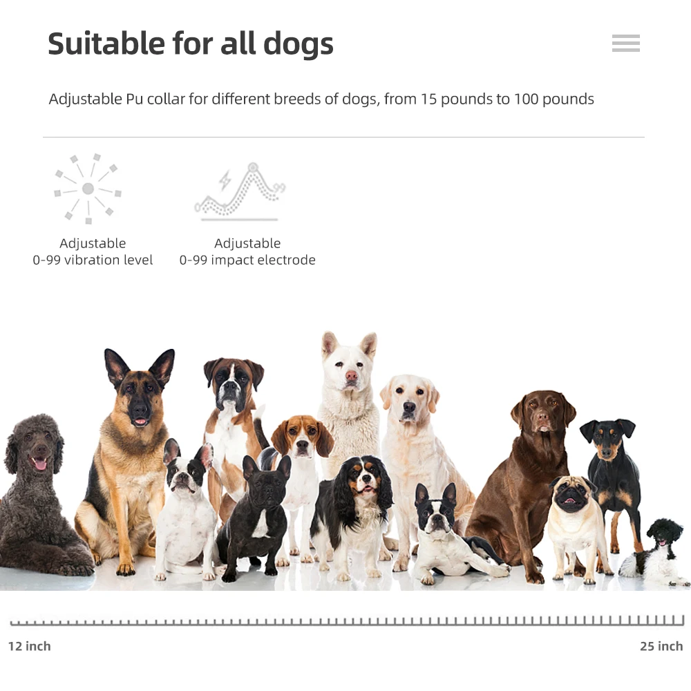 Dog Training Collar Pet Electric Shocker Anti Barking Device Remote Control Waterproof Rechargeable 800m for All Size Dogs pet dog training collar dog bark stopper