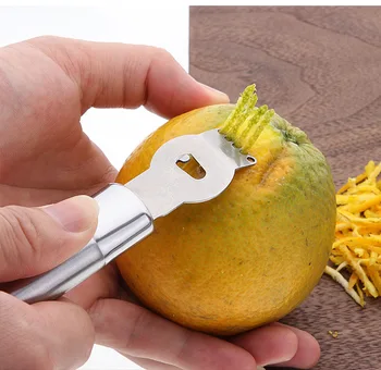 

100pcs Daily Kitchen Tools Stainless Steel Zester Easy Use Metal Lemon Zester Lemon Peeler WB1540