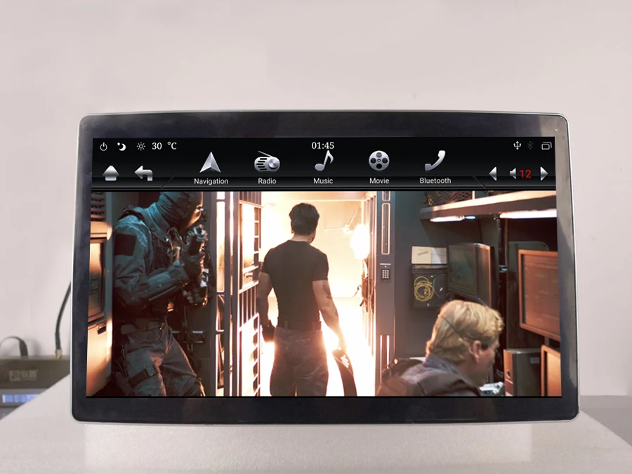 Best Car DVD Player 1920*1080 12.8" PX6 IPS TDA7851 Android 8.1 4GB +32GB GPS map RDS Radio Wifi Bluetooth 4.2 2 Din for universal 3