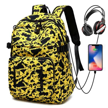 

Casual College Laptop Backpack USB Charging Backpack Men Travel Backpack Boys School Bag Male Mochila