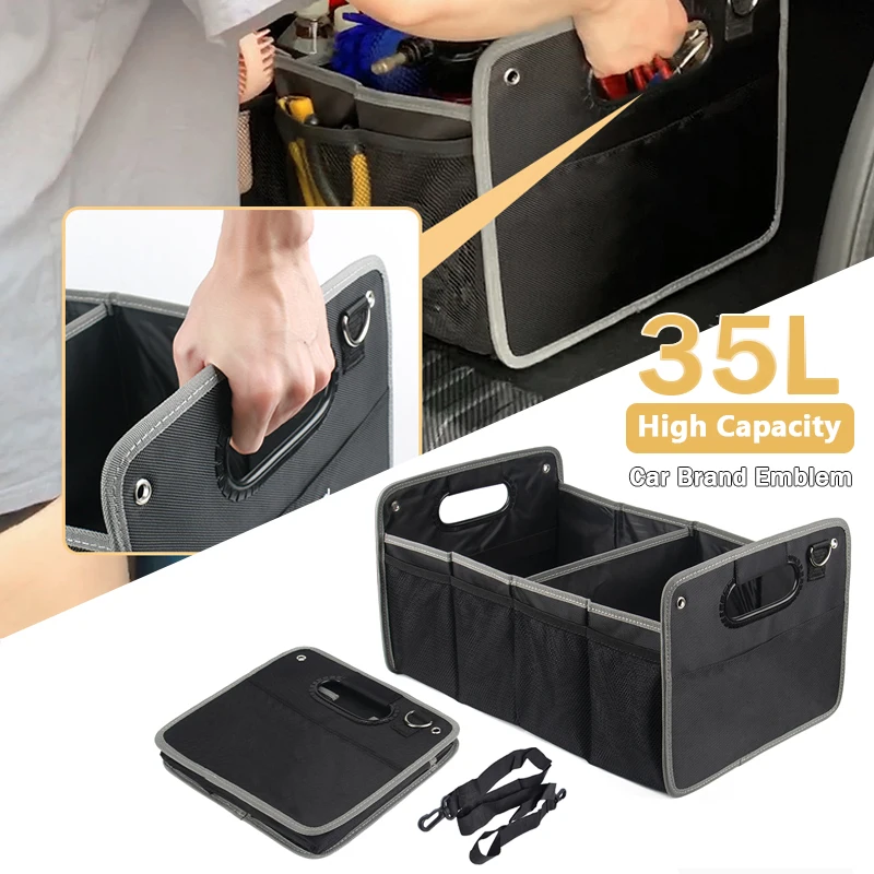 35L Car Trunk Organizers Storage Box Tool Container For bmw F30 F10 F20