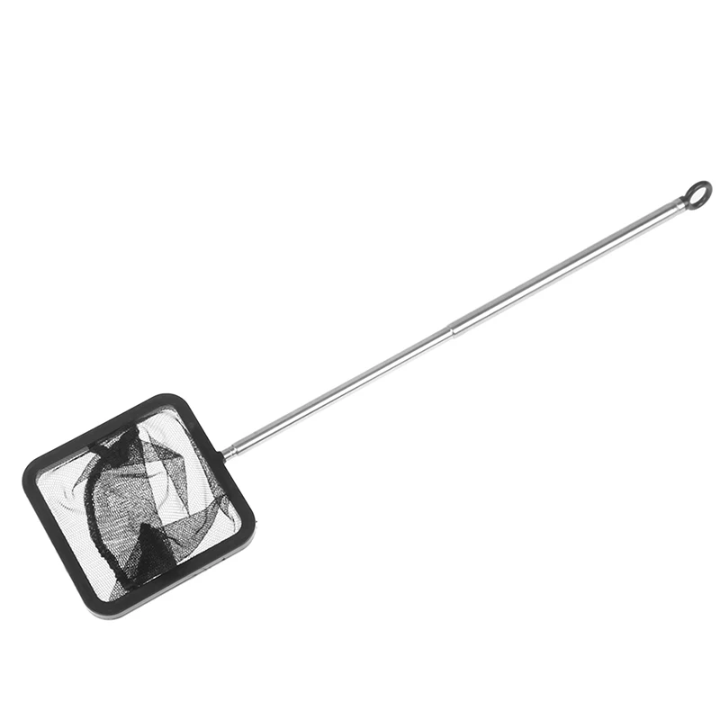 Портативный с длинной ручкой квадратный аквариумный сачок для аквариума сетка сачок для рыбалки