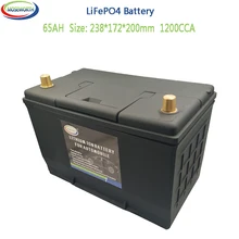 65AH 65D23L/R автомобильный аккумулятор 12 В LiFePO4 литий-фосфатный ионный автомобильный аккумулятор 1200CCA LiFePo4 аккумулятор