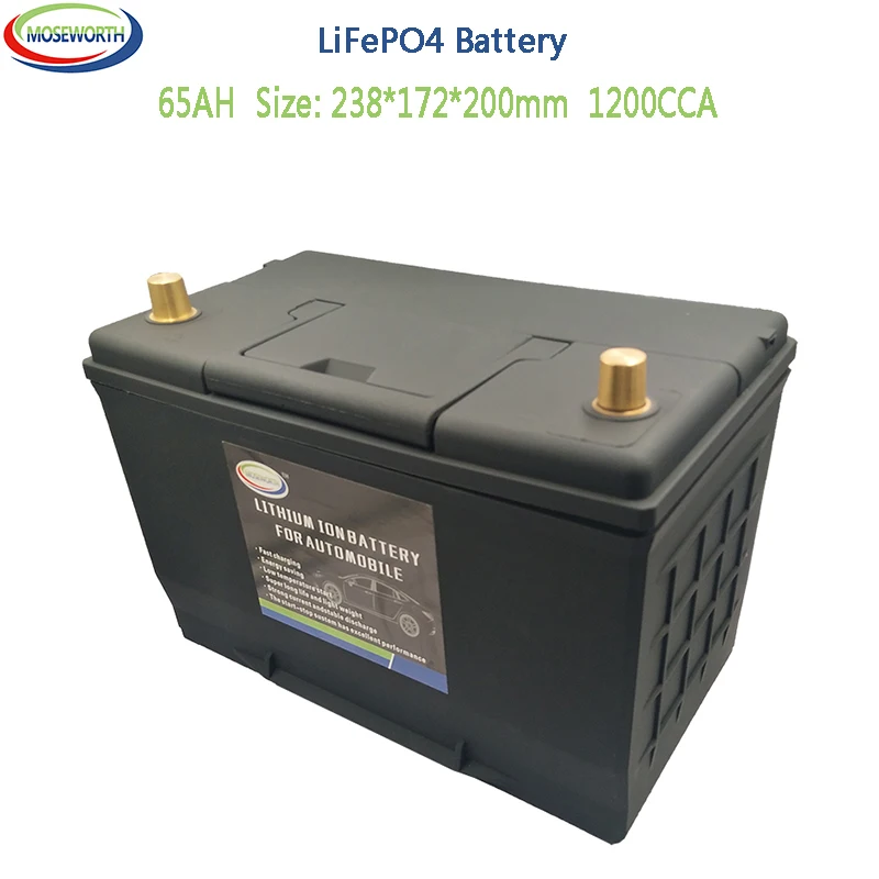 Автомобильный аккумулятор 65D23L/R литий фосфатная ионная батарея LiFePO4 для