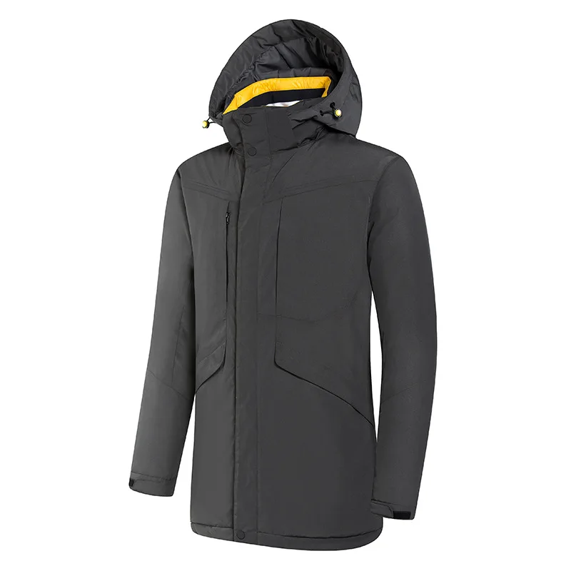 ZYNNEVA зимние куртки с подогревом для мужчин и женщин с USB подогревом одежда для пеших прогулок теплое хлопковое пальто ветрозащитная водонепроницаемая куртка GK6129 - Цвет: Серый
