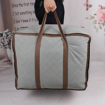 

Large Size Cotton Quilt Bag Storage Bag Clothes Organizing Box Folding Thickening Nonwoven Fabric Organizing Dustproof Storage B