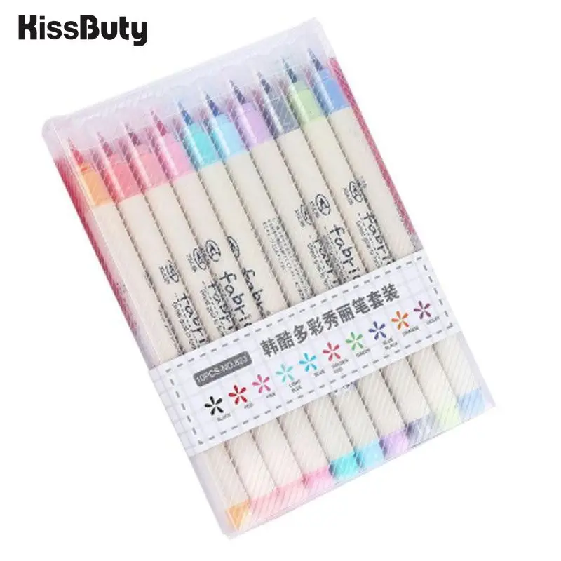 

10 Pcs / Set Marker Pens 10 Color, Drawing Comics,Watercolor Pointed School Student Office Stationery
