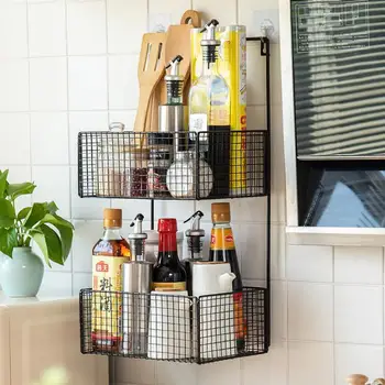 

Bathroom shelf bathroom hanging basket dormitory artifact kitchen rack toilet storage rack wall hanging from punch